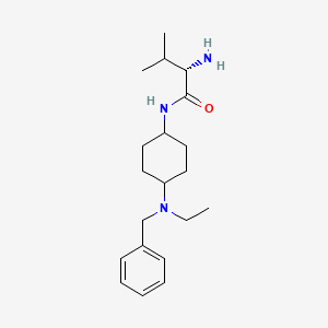 molecular formula C20H33N3O B7928779 (S)-2-Amino-N-[4-(benzyl-ethyl-amino)-cyclohexyl]-3-methyl-butyramide 