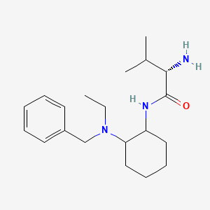 molecular formula C20H33N3O B7928781 (S)-2-Amino-N-[2-(benzyl-ethyl-amino)-cyclohexyl]-3-methyl-butyramide 