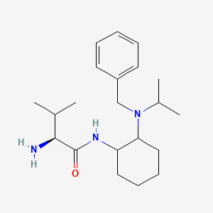 molecular formula C21H35N3O B7928795 (S)-2-Amino-N-[2-(benzyl-isopropyl-amino)-cyclohexyl]-3-methyl-butyramide 