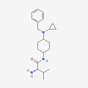molecular formula C21H33N3O B7928797 (S)-2-Amino-N-[4-(benzyl-cyclopropyl-amino)-cyclohexyl]-3-methyl-butyramide 
