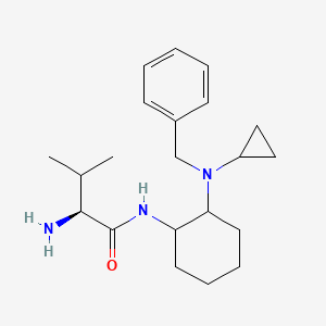 molecular formula C21H33N3O B7928800 (S)-2-Amino-N-[2-(benzyl-cyclopropyl-amino)-cyclohexyl]-3-methyl-butyramide 