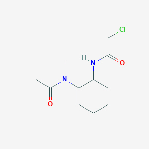 molecular formula C11H19ClN2O2 B7928887 N-[2-(Acetyl-methyl-amino)-cyclohexyl]-2-chloro-acetamide 