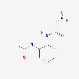 molecular formula C11H21N3O2 B7928920 N-[2-(Acetyl-methyl-amino)-cyclohexyl]-2-amino-acetamide 