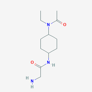 molecular formula C12H23N3O2 B7928925 N-[4-(Acetyl-ethyl-amino)-cyclohexyl]-2-amino-acetamide 
