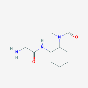 molecular formula C12H23N3O2 B7928926 N-[2-(Acetyl-ethyl-amino)-cyclohexyl]-2-amino-acetamide 