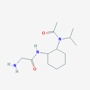 molecular formula C13H25N3O2 B7928935 N-[2-(Acetyl-isopropyl-amino)-cyclohexyl]-2-amino-acetamide 