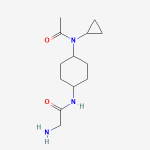 molecular formula C13H23N3O2 B7928938 N-[4-(Acetyl-cyclopropyl-amino)-cyclohexyl]-2-amino-acetamide 