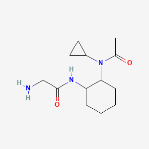 molecular formula C13H23N3O2 B7928946 N-[2-(Acetyl-cyclopropyl-amino)-cyclohexyl]-2-amino-acetamide 