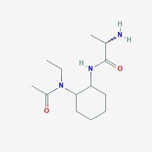 molecular formula C13H25N3O2 B7928971 (S)-N-[2-(Acetyl-ethyl-amino)-cyclohexyl]-2-amino-propionamide 