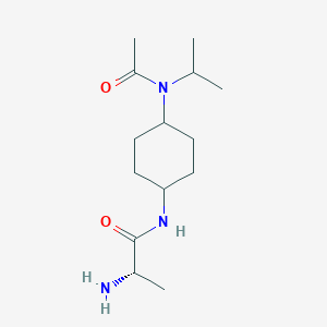 molecular formula C14H27N3O2 B7928978 (S)-N-[4-(Acetyl-isopropyl-amino)-cyclohexyl]-2-amino-propionamide 