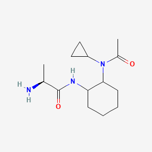 molecular formula C14H25N3O2 B7928991 (S)-N-[2-(Acetyl-cyclopropyl-amino)-cyclohexyl]-2-amino-propionamide 