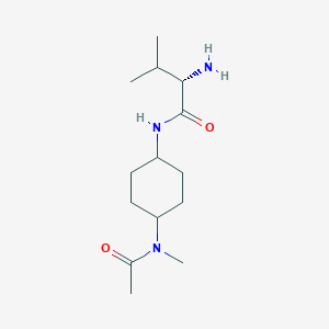 molecular formula C14H27N3O2 B7928997 (S)-N-[4-(Acetyl-methyl-amino)-cyclohexyl]-2-amino-3-methyl-butyramide 