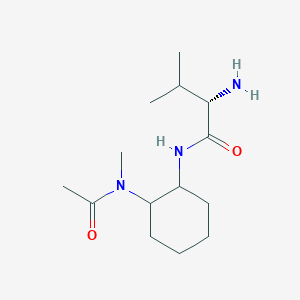 molecular formula C14H27N3O2 B7929002 (S)-N-[2-(Acetyl-methyl-amino)-cyclohexyl]-2-amino-3-methyl-butyramide 