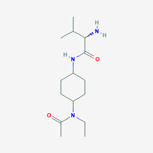 molecular formula C15H29N3O2 B7929008 (S)-N-[4-(Acetyl-ethyl-amino)-cyclohexyl]-2-amino-3-methyl-butyramide 