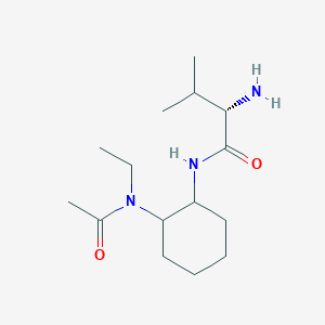 molecular formula C15H29N3O2 B7929015 (S)-N-[2-(Acetyl-ethyl-amino)-cyclohexyl]-2-amino-3-methyl-butyramide 