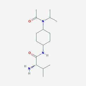 molecular formula C16H31N3O2 B7929022 (S)-N-[4-(Acetyl-isopropyl-amino)-cyclohexyl]-2-amino-3-methyl-butyramide 