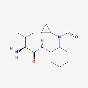 molecular formula C16H29N3O2 B7929034 (S)-N-[2-(Acetyl-cyclopropyl-amino)-cyclohexyl]-2-amino-3-methyl-butyramide 