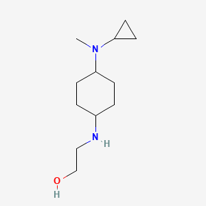 molecular formula C12H24N2O B7929095 2-[4-(Cyclopropyl-methyl-amino)-cyclohexylamino]-ethanol 