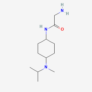 molecular formula C12H25N3O B7929108 2-Amino-N-[4-(isopropyl-methyl-amino)-cyclohexyl]-acetamide 