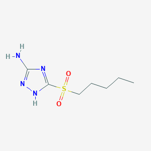 molecular formula C7H14N4O2S B7929151 3-(pentylsulfonyl)-1H-1,2,4-triazol-5-amine 