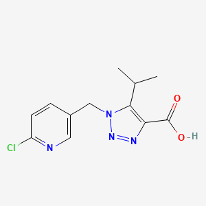 molecular formula C12H13ClN4O2 B7929154 1-[(6-chloro-3-pyridinyl)methyl]-5-isopropyl-1H-1,2,3-triazole-4-carboxylic acid 