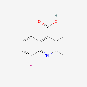 molecular formula C13H12FNO2 B7929156 2-Ethyl-8-fluoro-3-methyl-4-quinolinecarboxylic acid 