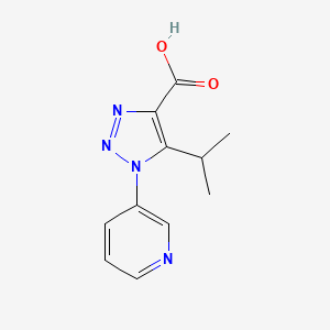 molecular formula C11H12N4O2 B7929159 5-isopropyl-1-(3-pyridinyl)-1H-1,2,3-triazole-4-carboxylic acid 
