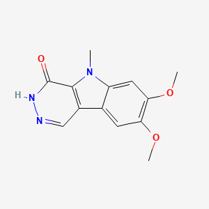 molecular formula C13H13N3O3 B7929183 7,8-dimethoxy-5-methyl-3,5-dihydro-4H-pyridazino[4,5-b]indol-4-one 