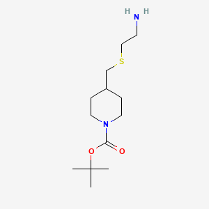 molecular formula C13H26N2O2S B7929207 4-(2-Amino-ethylsulfanylmethyl)-piperidine-1-carboxylic acid tert-butyl ester 