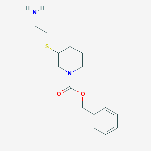 molecular formula C15H22N2O2S B7929216 3-(2-Amino-ethylsulfanyl)-piperidine-1-carboxylic acid benzyl ester 
