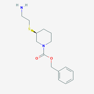 molecular formula C15H22N2O2S B7929218 (S)-3-(2-Amino-ethylsulfanyl)-piperidine-1-carboxylic acid benzyl ester 