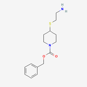 molecular formula C15H22N2O2S B7929226 4-(2-Amino-ethylsulfanyl)-piperidine-1-carboxylic acid benzyl ester 