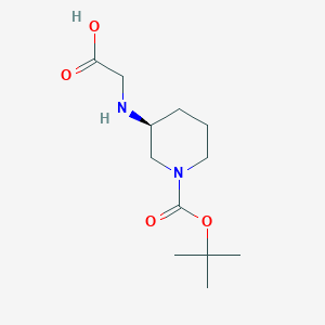 molecular formula C12H22N2O4 B7929243 (S)-3-(Carboxymethyl-amino)-piperidine-1-carboxylic acid tert-butyl ester 