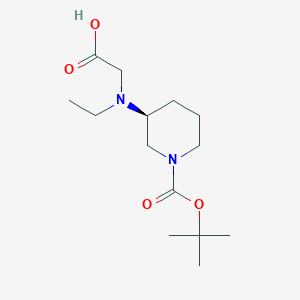 molecular formula C14H26N2O4 B7929262 (S)-3-(Carboxymethyl-ethyl-amino)-piperidine-1-carboxylic acid tert-butyl ester 