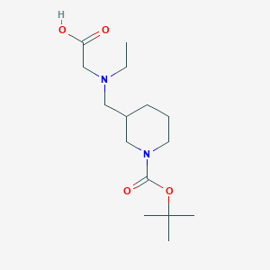 molecular formula C15H28N2O4 B7929267 3-[(Carboxymethyl-ethyl-amino)-methyl]-piperidine-1-carboxylic acid tert-butyl ester 