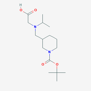 molecular formula C16H30N2O4 B7929276 3-[(Carboxymethyl-isopropyl-amino)-methyl]-piperidine-1-carboxylic acid tert-butyl ester 