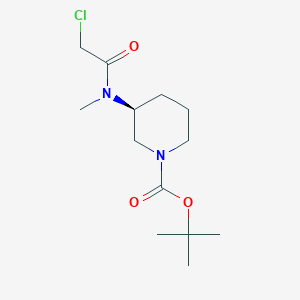 molecular formula C13H23ClN2O3 B7929294 (S)-3-[(2-Chloro-acetyl)-methyl-amino]-piperidine-1-carboxylic acid tert-butyl ester 