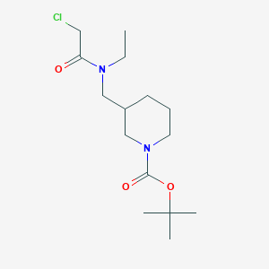 molecular formula C15H27ClN2O3 B7929321 3-{[(2-Chloro-acetyl)-ethyl-amino]-methyl}-piperidine-1-carboxylic acid tert-butyl ester 