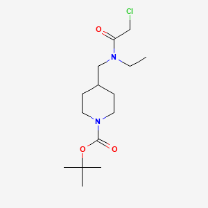 molecular formula C15H27ClN2O3 B7929326 4-{[(2-Chloro-acetyl)-ethyl-amino]-methyl}-piperidine-1-carboxylic acid tert-butyl ester 