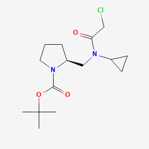 (S)-2-{[(2-Chloro-acetyl)-cyclopropyl-amino]-methyl}-pyrrolidine-1-carboxylic acid tert-butyl ester