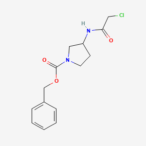 molecular formula C14H17ClN2O3 B7929346 3-(2-Chloro-acetylamino)-pyrrolidine-1-carboxylic acid benzyl ester 