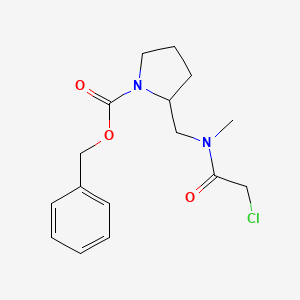 molecular formula C16H21ClN2O3 B7929373 2-{[(2-Chloro-acetyl)-methyl-amino]-methyl}-pyrrolidine-1-carboxylic acid benzyl ester 