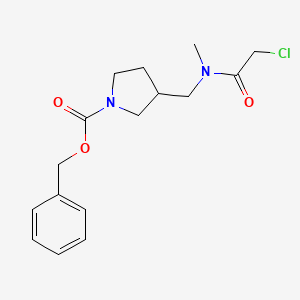 molecular formula C16H21ClN2O3 B7929376 3-{[(2-Chloro-acetyl)-methyl-amino]-methyl}-pyrrolidine-1-carboxylic acid benzyl ester 