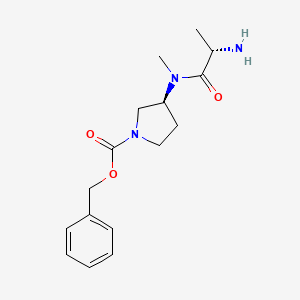 molecular formula C16H23N3O3 B7929419 (S)-3-[((S)-2-Amino-propionyl)-methyl-amino]-pyrrolidine-1-carboxylic acid benzyl ester 