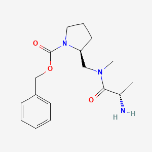 molecular formula C17H25N3O3 B7929422 (S)-2-{[((S)-2-Amino-propionyl)-methyl-amino]-methyl}-pyrrolidine-1-carboxylic acid benzyl ester 