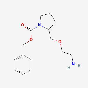molecular formula C15H22N2O3 B7929472 2-(2-Amino-ethoxymethyl)-pyrrolidine-1-carboxylic acid benzyl ester 