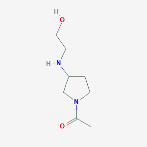 molecular formula C8H16N2O2 B7929483 1-[3-(2-Hydroxy-ethylamino)-pyrrolidin-1-yl]-ethanone 