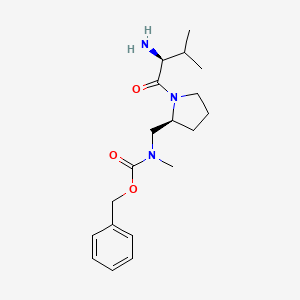 molecular formula C19H29N3O3 B7929484 [(S)-1-((S)-2-Amino-3-methyl-butyryl)-pyrrolidin-2-ylmethyl]-methyl-carbamic acid benzyl ester 