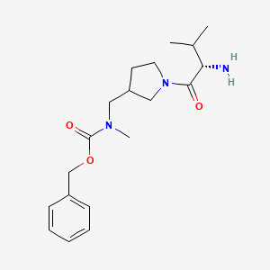 molecular formula C19H29N3O3 B7929489 [1-((S)-2-Amino-3-methyl-butyryl)-pyrrolidin-3-ylmethyl]-methyl-carbamic acid benzyl ester 