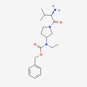 molecular formula C19H29N3O3 B7929495 [1-((S)-2-Amino-3-methyl-butyryl)-pyrrolidin-3-yl]-ethyl-carbamic acid benzyl ester 